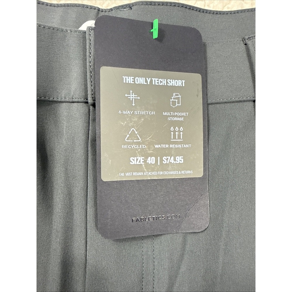Fabletics‎ The Only Tech Short Unlined Men's XL Gray Stretch Quick Dry New NWT - Picture 2 of 11
